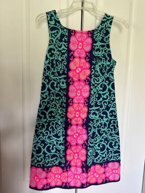 Lilly Pulitzer Navy, Teal & Hot Pink Mini Dress